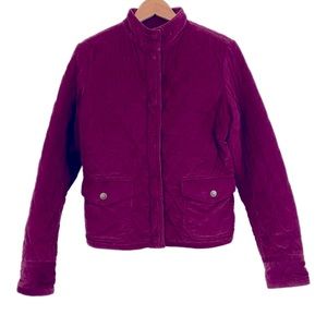 Eddie Bauer Maroon Quilted Corduroy Jacket